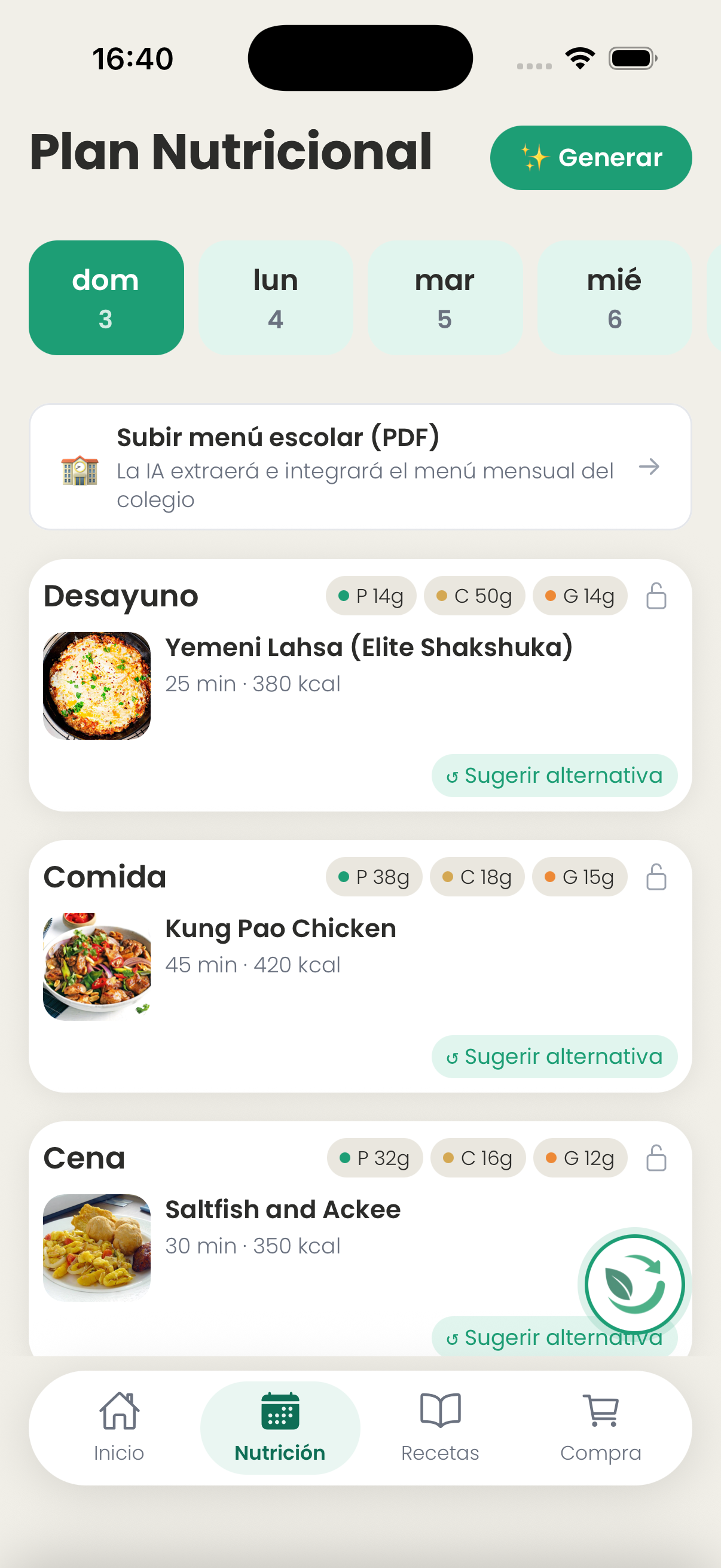 Plan semanal